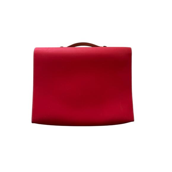 Rudi Rabitti Collections Made In Italy Leather Trim Computer Doc Travel Case Red - Picture 3 of 14